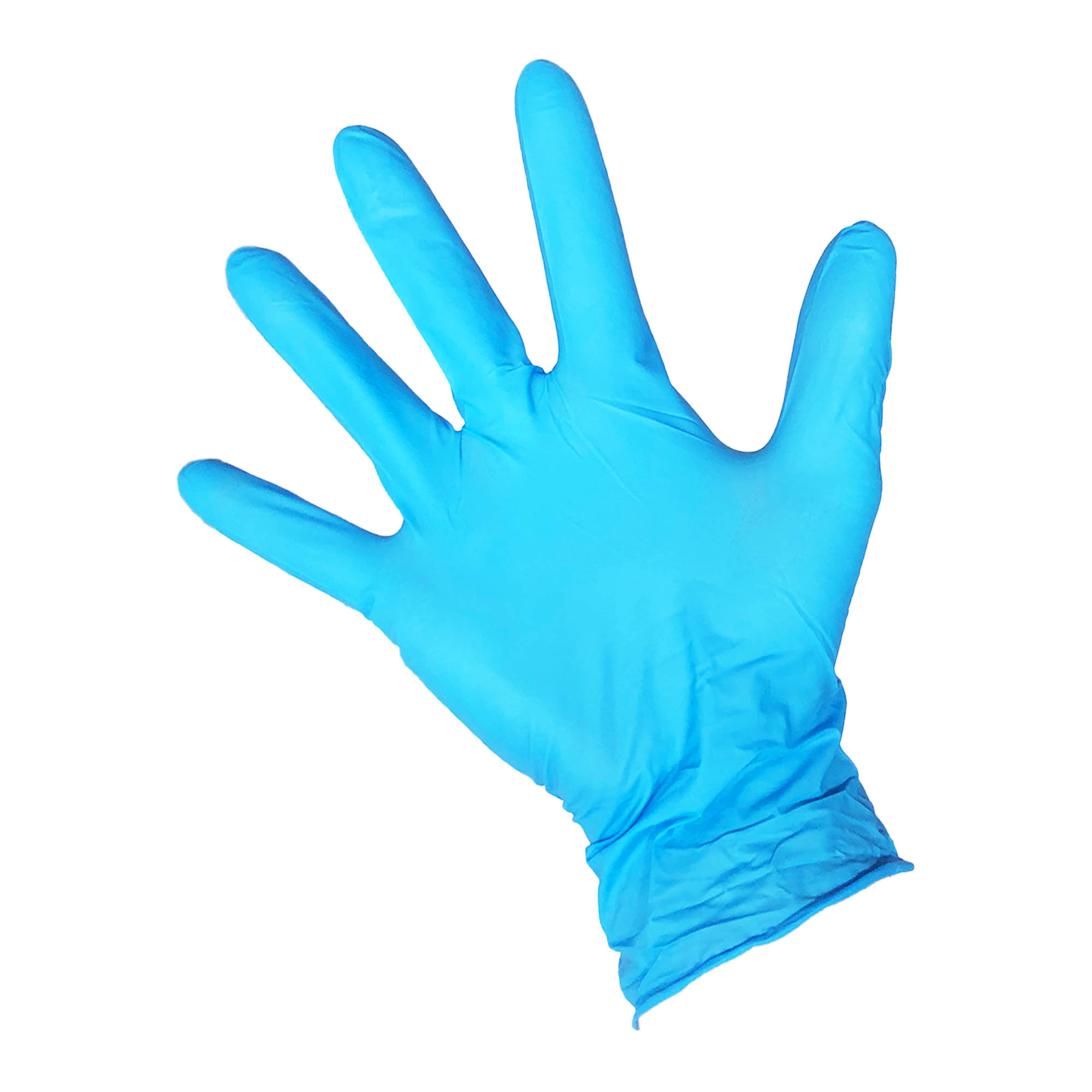 Boîte de 100 gants nitrile bleu standard medical et alimentaire. Taille M