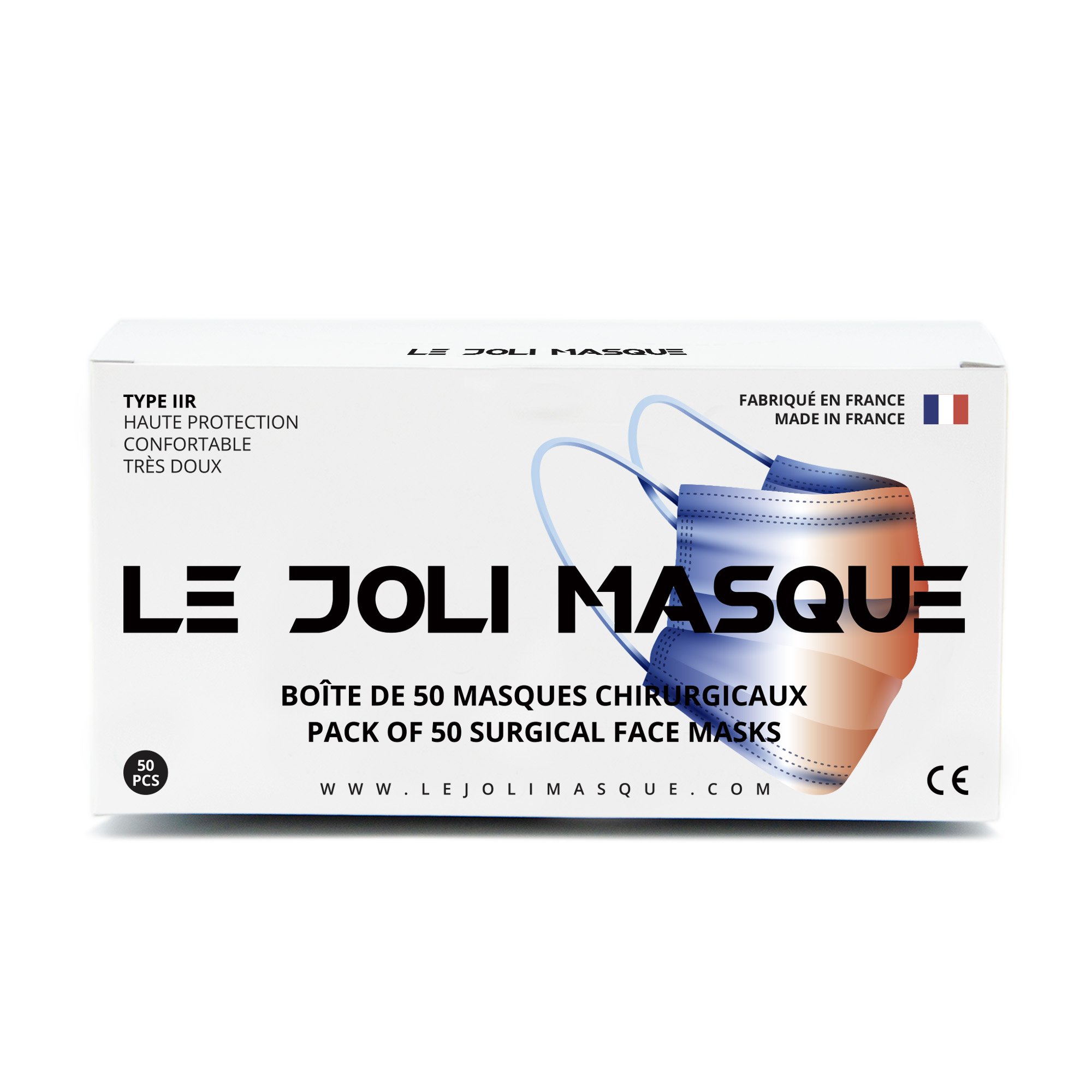 Alsace Protection  Boîte de 50 Masques Chirurgicaux - Fabriqué en France -  Type IIR